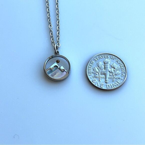 Mustard Seed Necklace Christian Inspirational Mountain Necklace - Picture 3 of 11